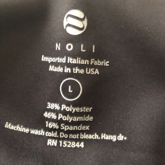 Noli Black & White Polka Dot Design Leggings - Size L - Picture 6 of 6